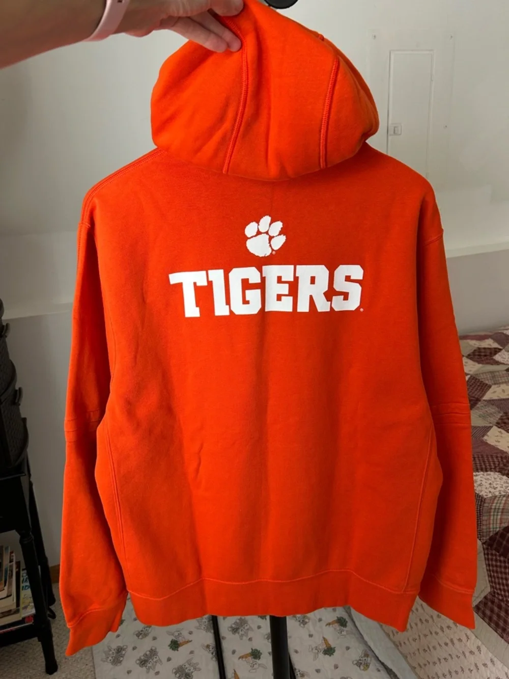 Nike Clemson Tigers Hoodie Sweatshirt Orange Large